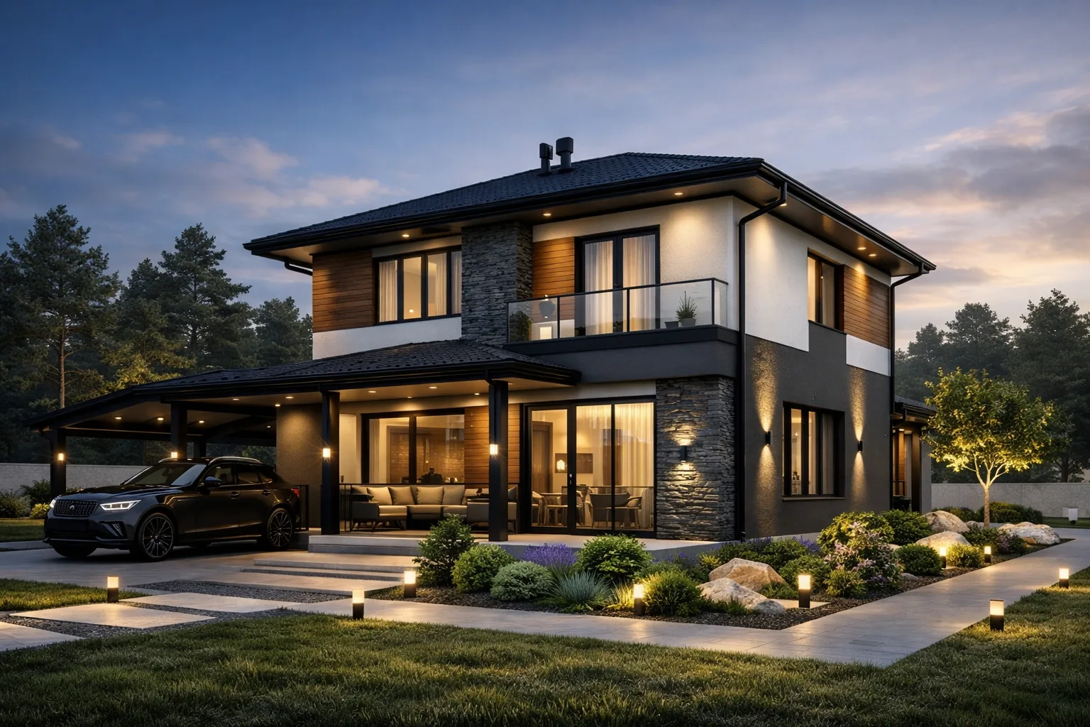 Современный дом из газобетона от Laif House — пример сданного объекта